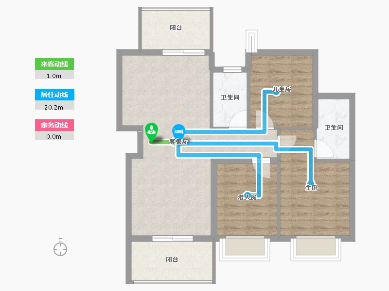 广西壮族自治区-桂林市-东苑国际-79.55-户型库-动静线