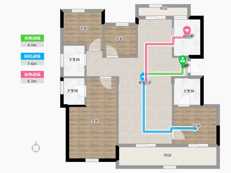 浙江省-湖州市-蓝城慧园-110.01-户型库-动静线