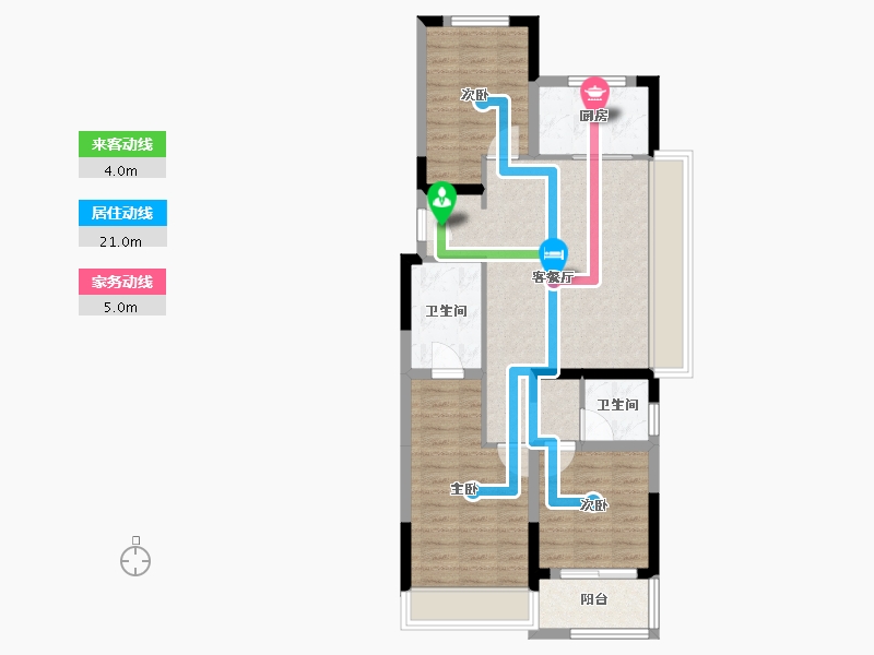 安徽省-芜湖市-伟星国樾-75.19-户型库-动静线