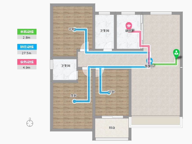 山西省-运城市-金鑫铂悦府-111.87-户型库-动静线