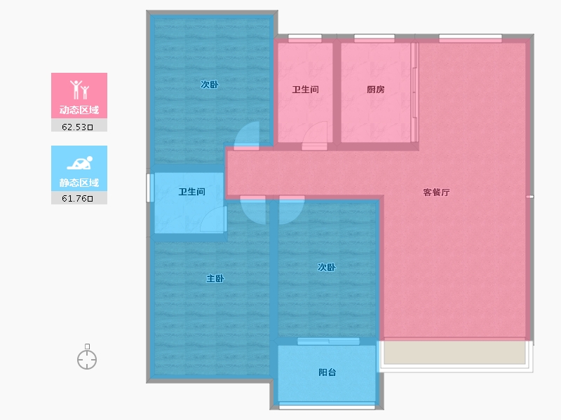 山西省-运城市-金鑫铂悦府-111.87-户型库-动静分区