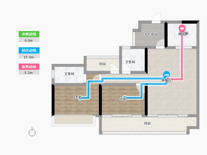 广东省-韶关市-碧桂园新城之光-86.63-户型库-动静线