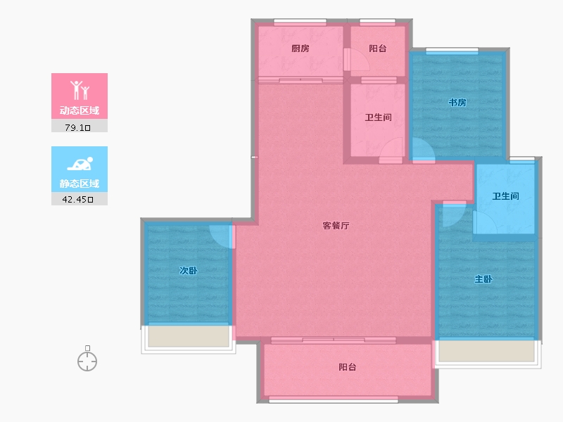 山西省-运城市-西建天茂国宾府-109.76-户型库-动静分区