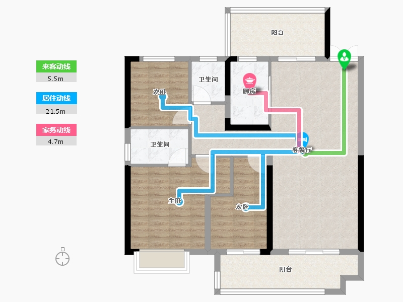 湖北省-十堰市-汉成国宾府-101.39-户型库-动静线