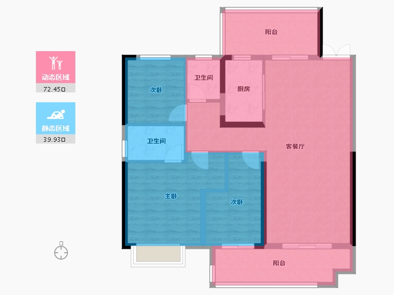 湖北省-十堰市-汉成国宾府-101.39-户型库-动静分区