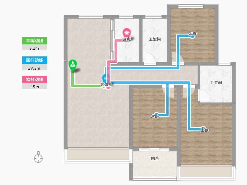 山西省-运城市-金鑫铂悦府-106.00-户型库-动静线