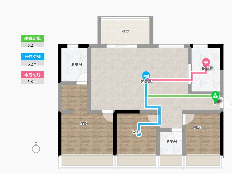 广东省-汕头市-怡璟海岸雅园-90.28-户型库-动静线