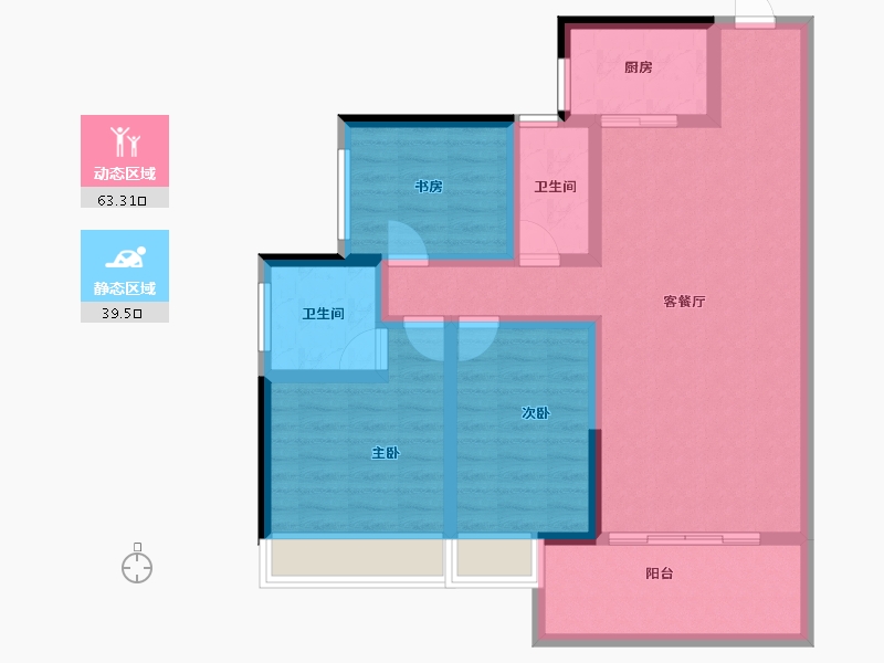 广东省-汕头市-怡璟海岸雅园-90.97-户型库-动静分区