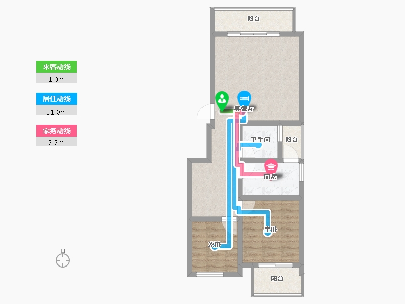 广西壮族自治区-桂林市-东苑国际-64.23-户型库-动静线