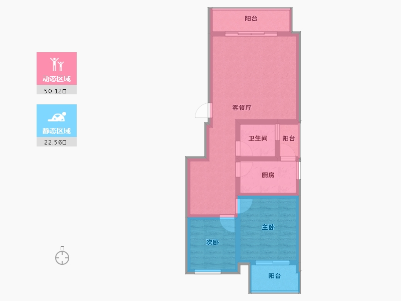 广西壮族自治区-桂林市-东苑国际-64.23-户型库-动静分区