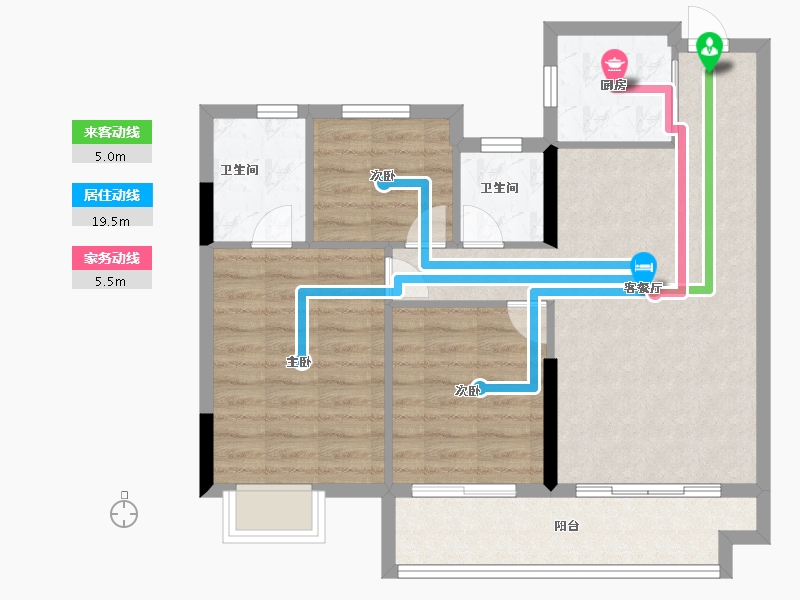 福建省-三明市-尚学苑-76.80-户型库-动静线