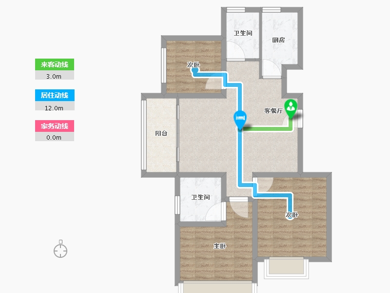 河北省-廊坊市-狮子城丁香园-80.81-户型库-动静线