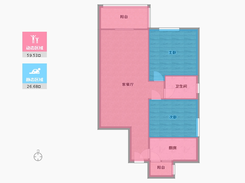 四川省-成都市-中华名园-二期-76.00-户型库-动静分区