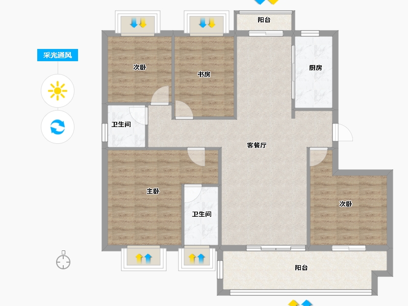 福建省-三明市-尚学苑-102.40-户型库-采光通风