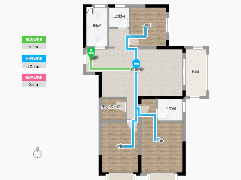 江苏省-苏州市-合生颐廷-105.00-户型库-动静线