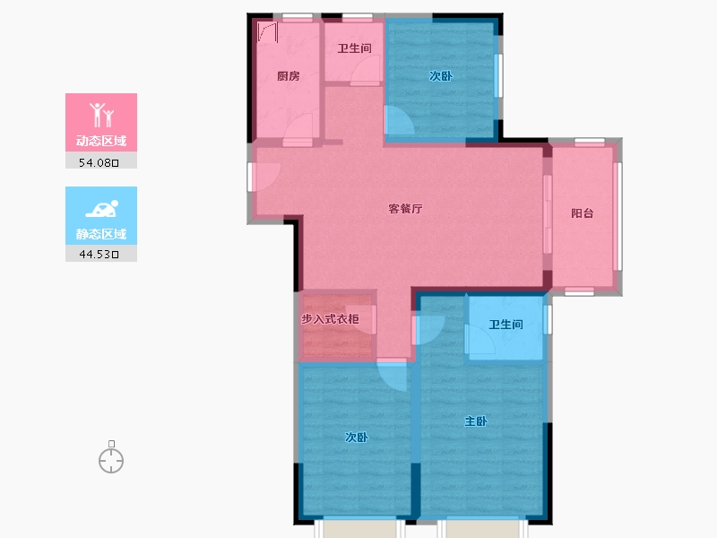 江苏省-苏州市-合生颐廷-105.00-户型库-动静分区