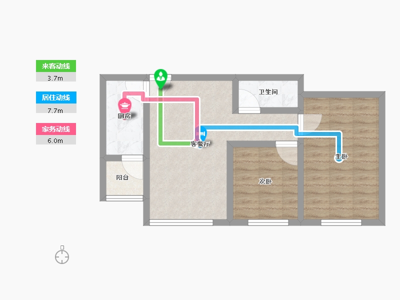 河北省-廊坊市-狮子城丁香园-57.20-户型库-动静线