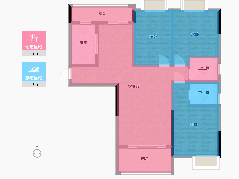 江西省-赣州市-时代华府-116.90-户型库-动静分区