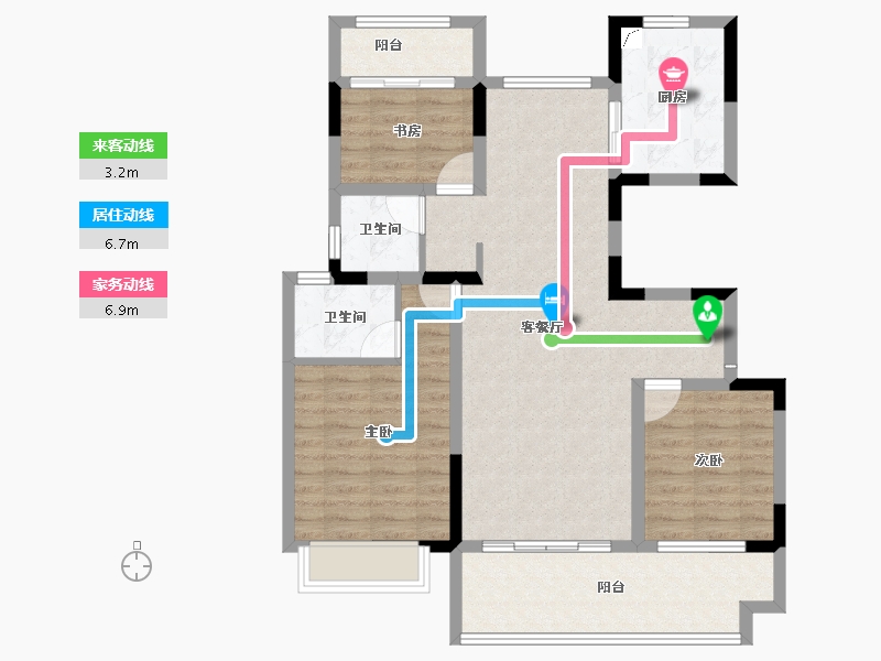 安徽省-安庆市-繁华里-91.03-户型库-动静线