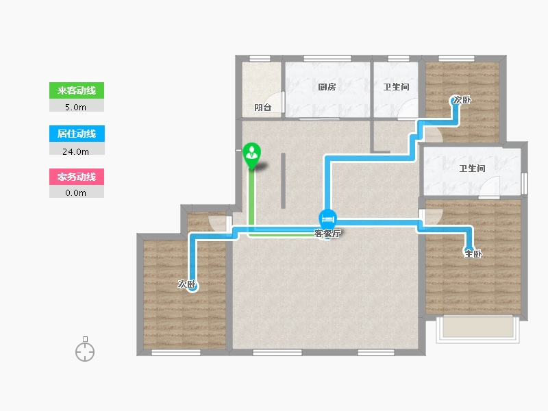 内蒙古自治区-包头市-远洲大都汇-115.54-户型库-动静线