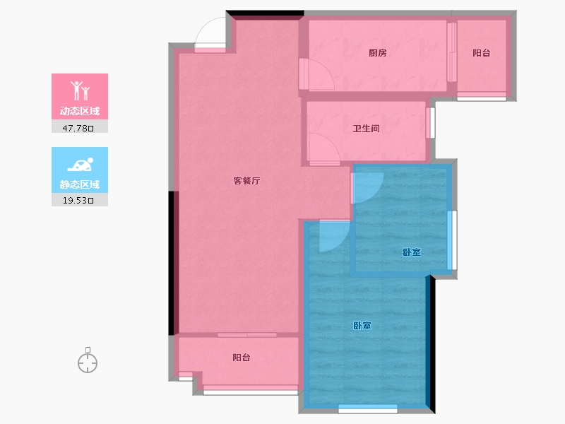 湖北省-孝感市-恒大城-59.79-户型库-动静分区