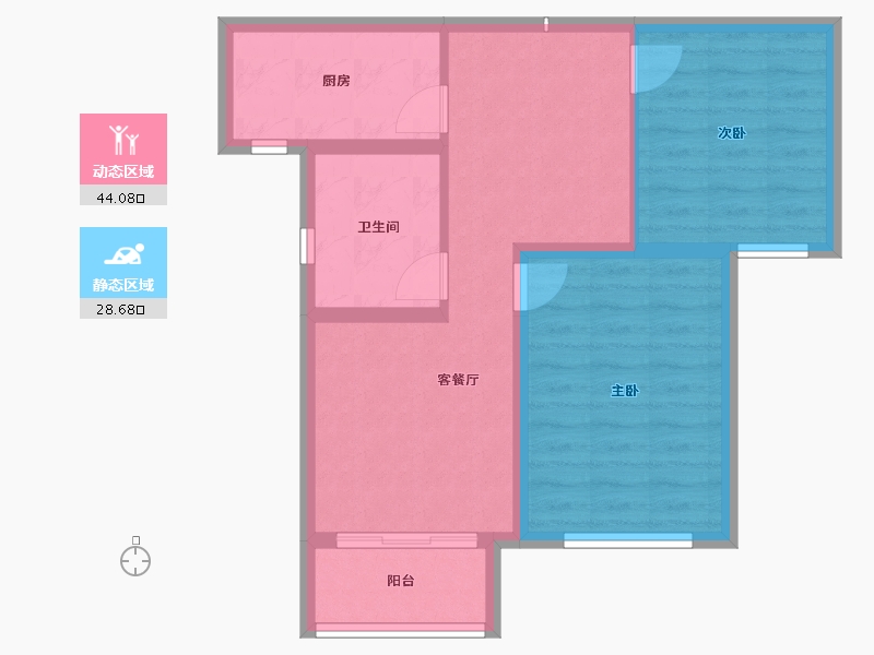 河北省-保定市-卓悦城-64.85-户型库-动静分区