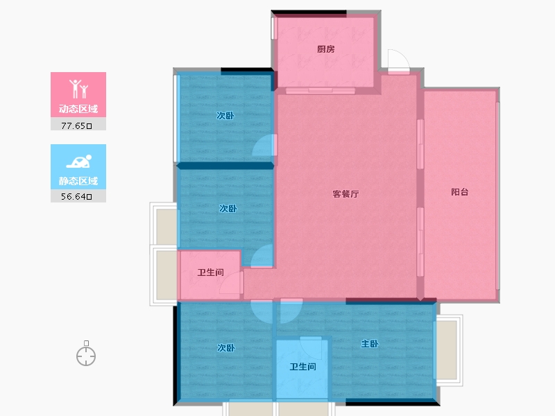 广西壮族自治区-桂林市-信昌湘皋雅苑-123.50-户型库-动静分区