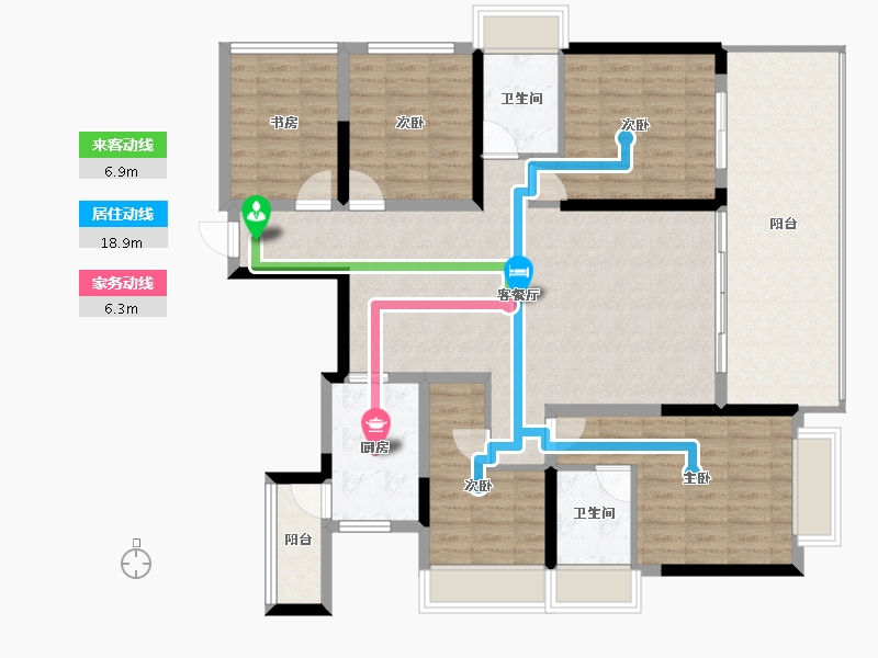 广西壮族自治区-桂林市-信昌湘皋雅苑-129.37-户型库-动静线