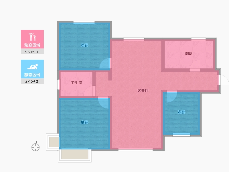 河北省-保定市-三利中和城-83.81-户型库-动静分区