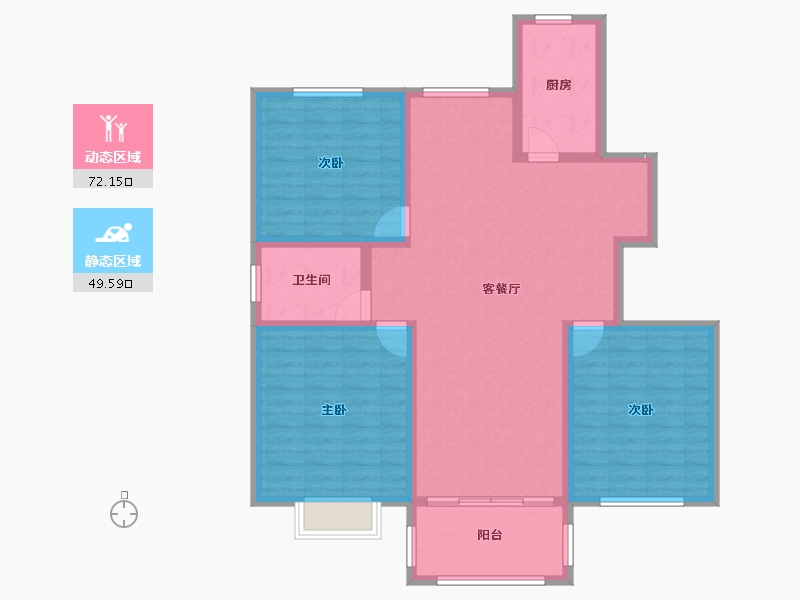 河南省-商丘市-和谐·北大花园-109.99-户型库-动静分区