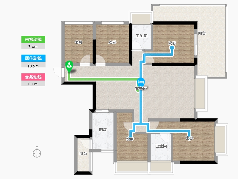 广西壮族自治区-桂林市-信昌湘皋雅苑-119.51-户型库-动静线