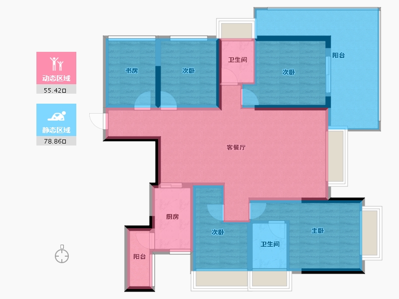 广西壮族自治区-桂林市-信昌湘皋雅苑-119.51-户型库-动静分区