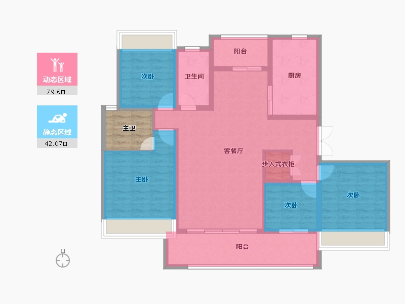 贵州省-黔南布依族苗族自治州-涟江华庭-114.01-户型库-动静分区