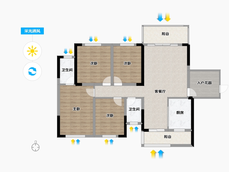 广西壮族自治区-桂林市-溯禾龙脊学府-114.07-户型库-采光通风