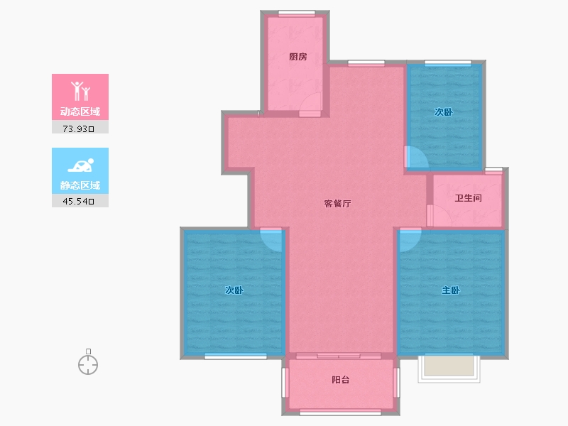 河南省-商丘市-和谐·北大花园-107.85-户型库-动静分区