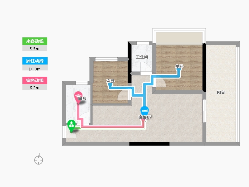 广西壮族自治区-桂林市-真龙华府-60.05-户型库-动静线