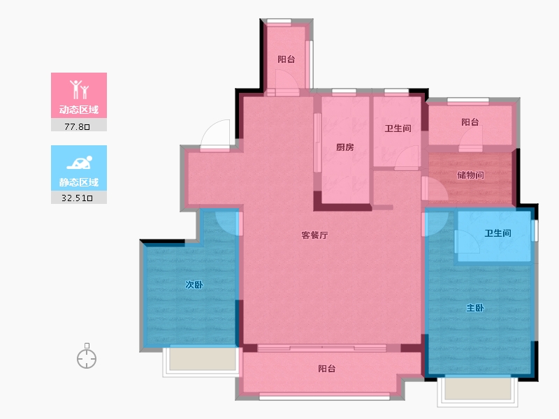 四川省-成都市-新城悦隽盛世-98.08-户型库-动静分区