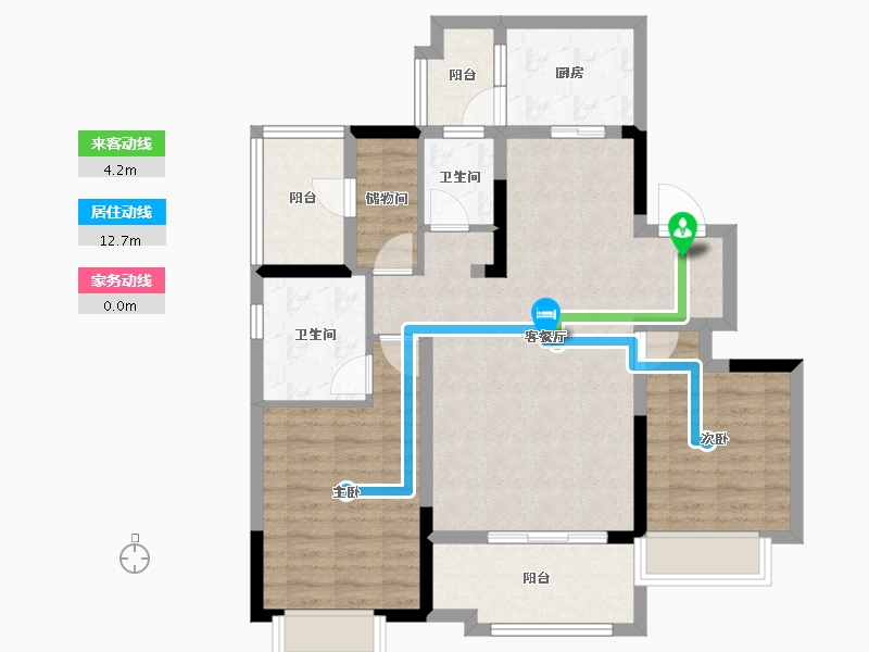 四川省-成都市-新城悦隽盛世-88.66-户型库-动静线