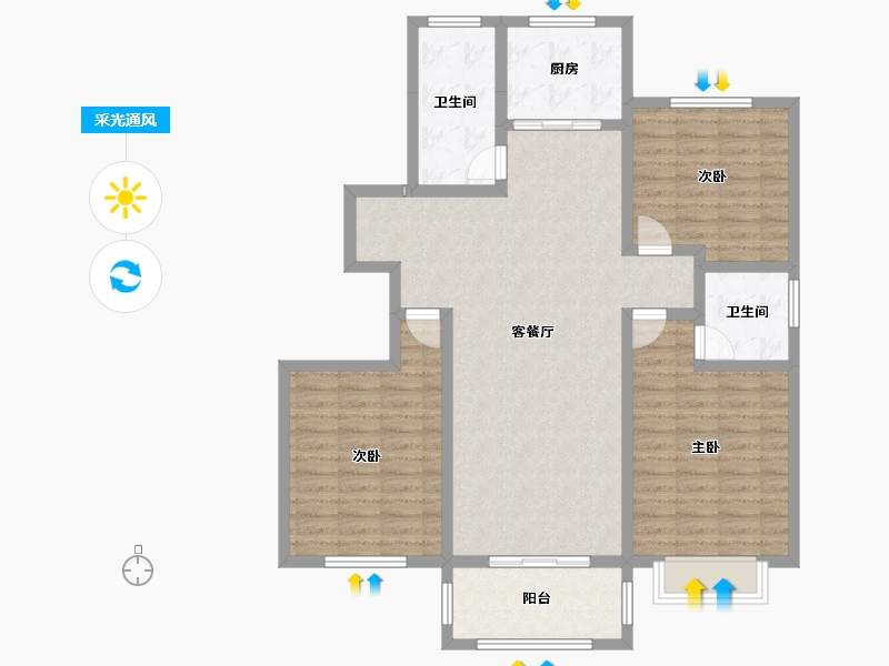 河南省-商丘市-和谐·北大花园-113.28-户型库-采光通风