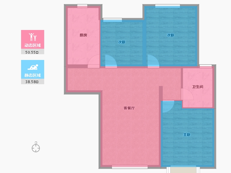 河北省-保定市-三利中和城-79.65-户型库-动静分区