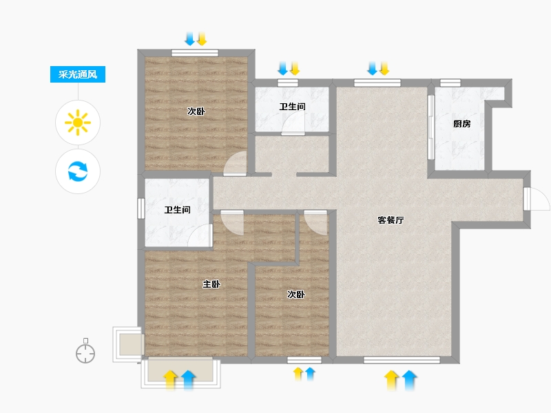 河北省-保定市-三利中和城-99.91-户型库-采光通风