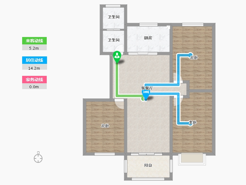 河南省-商丘市-和谐·北大花园-106.18-户型库-动静线