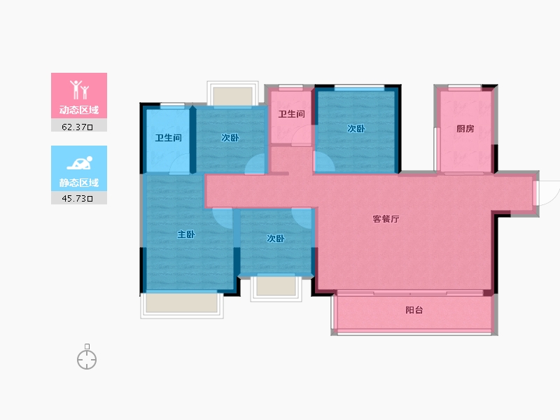 四川省-成都市-华侨城粼港樾府-97.20-户型库-动静分区