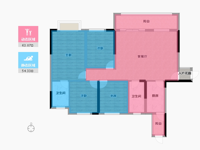 广西壮族自治区-桂林市-兴盛天鹅堡-106.30-户型库-动静分区