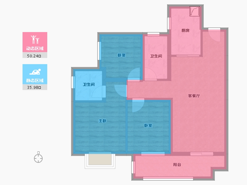 广东省-江门市-保利西海岸半岛-75.68-户型库-动静分区