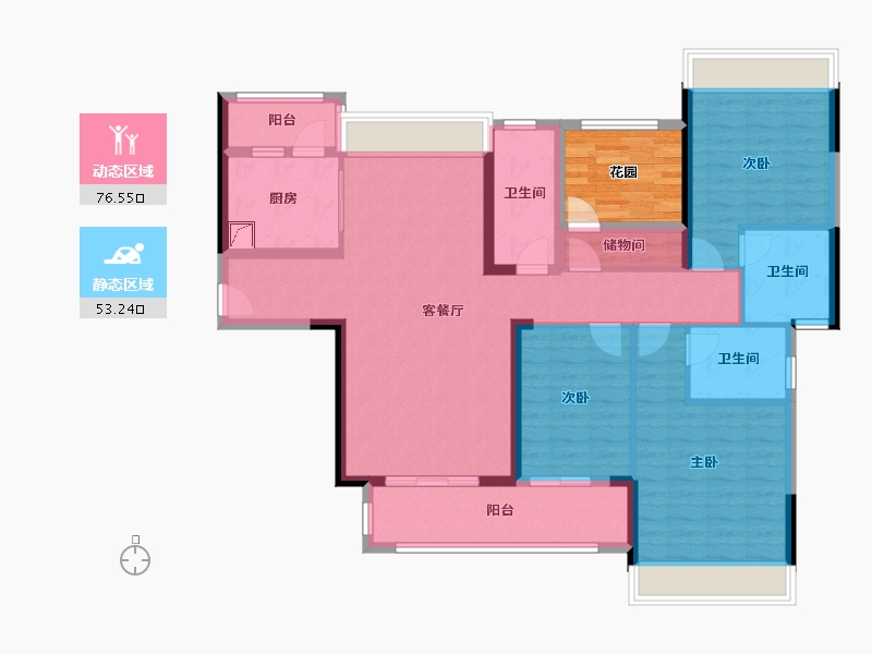 广东省-清远市-景业雍景园-122.39-户型库-动静分区