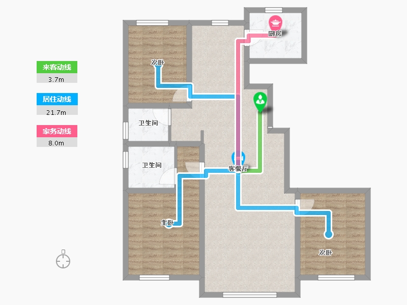 内蒙古自治区-包头市-都市庭苑-98.04-户型库-动静线