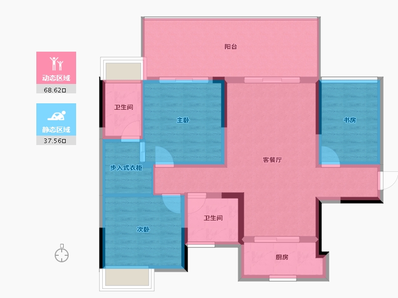 广西壮族自治区-桂林市-信昌湘皋雅苑-95.42-户型库-动静分区