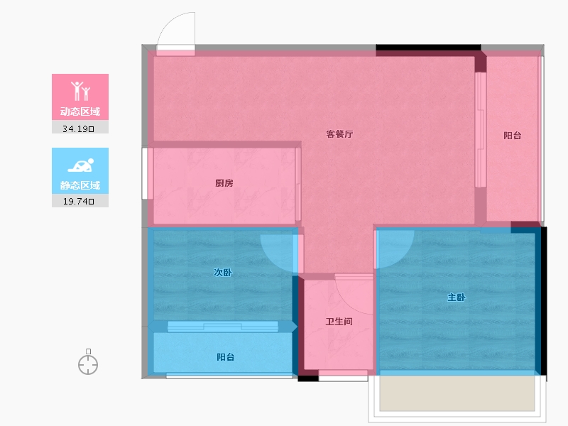 广西壮族自治区-桂林市-宁铁叠彩佳园-48.54-户型库-动静分区