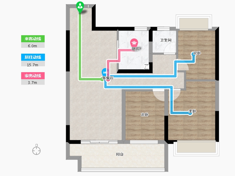 安徽省-安庆市-繁华里-82.45-户型库-动静线